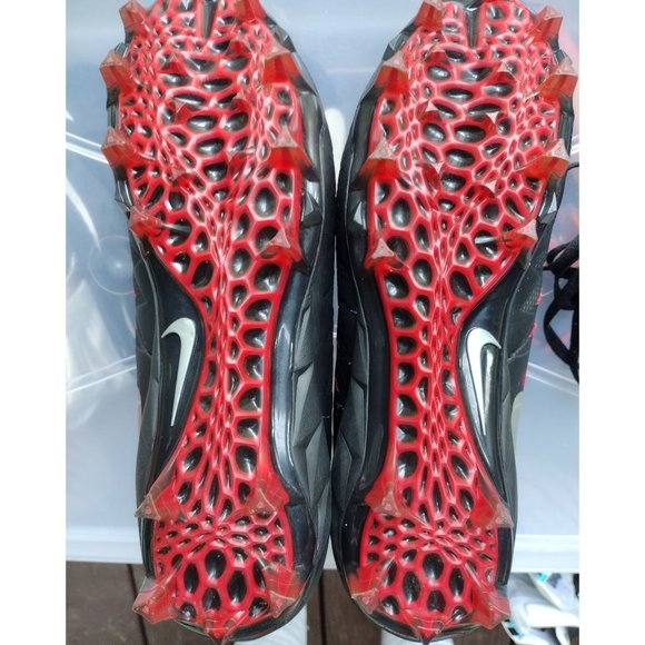 Nike Cleats Alpha Menace Pro 884527-600 Size 13 - Black/White Tough Red - Picture 8 of 8